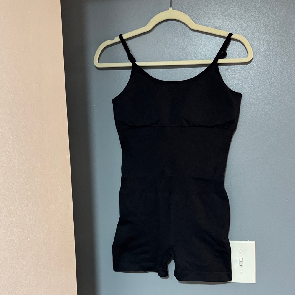 Black Spaghetti Strap Bodysuit